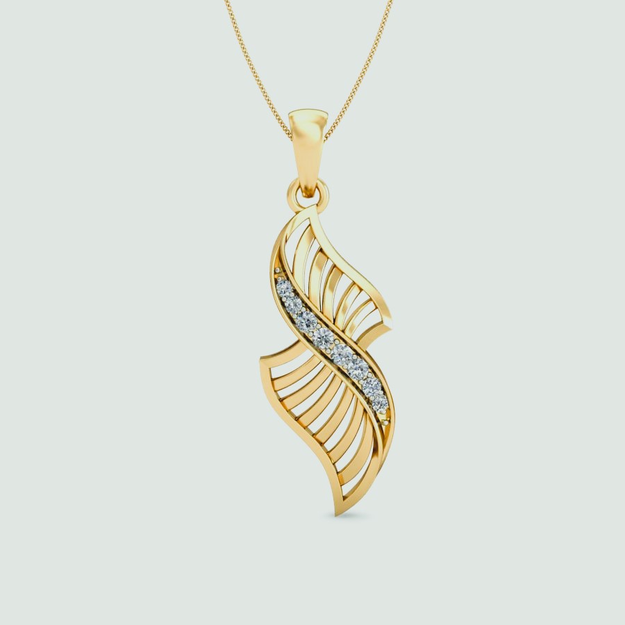 18k gold pendant for office wear