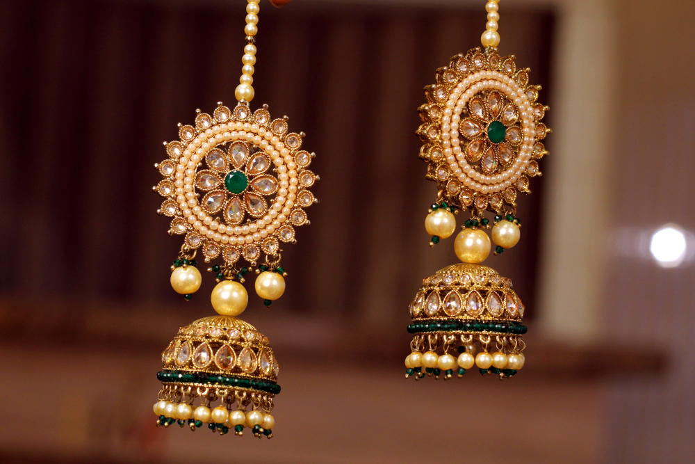 bridal gold jhumka designs