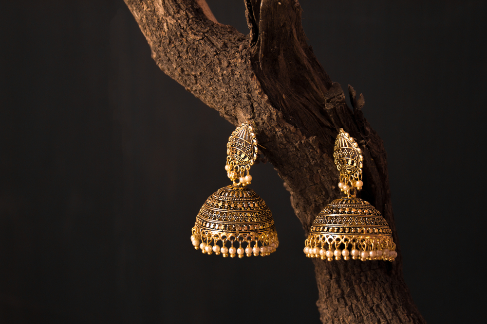 buy gold jhumka designs for new year