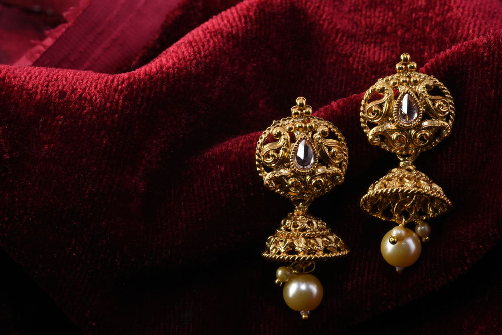 buy gold jhumka designs for new year