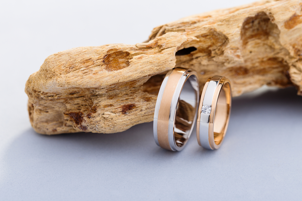 gold engagement rings for couple