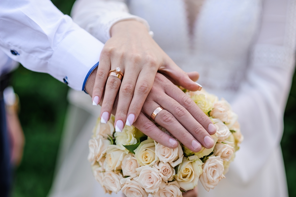 rose gold ring for couple