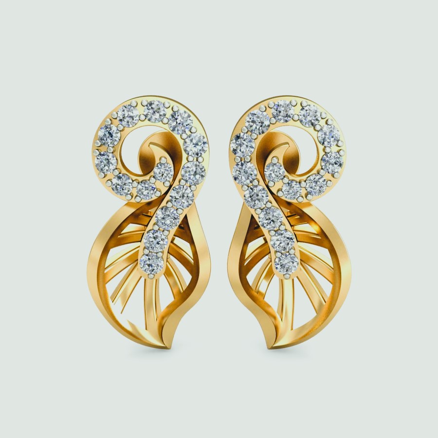 stylish daily wear gold earrings