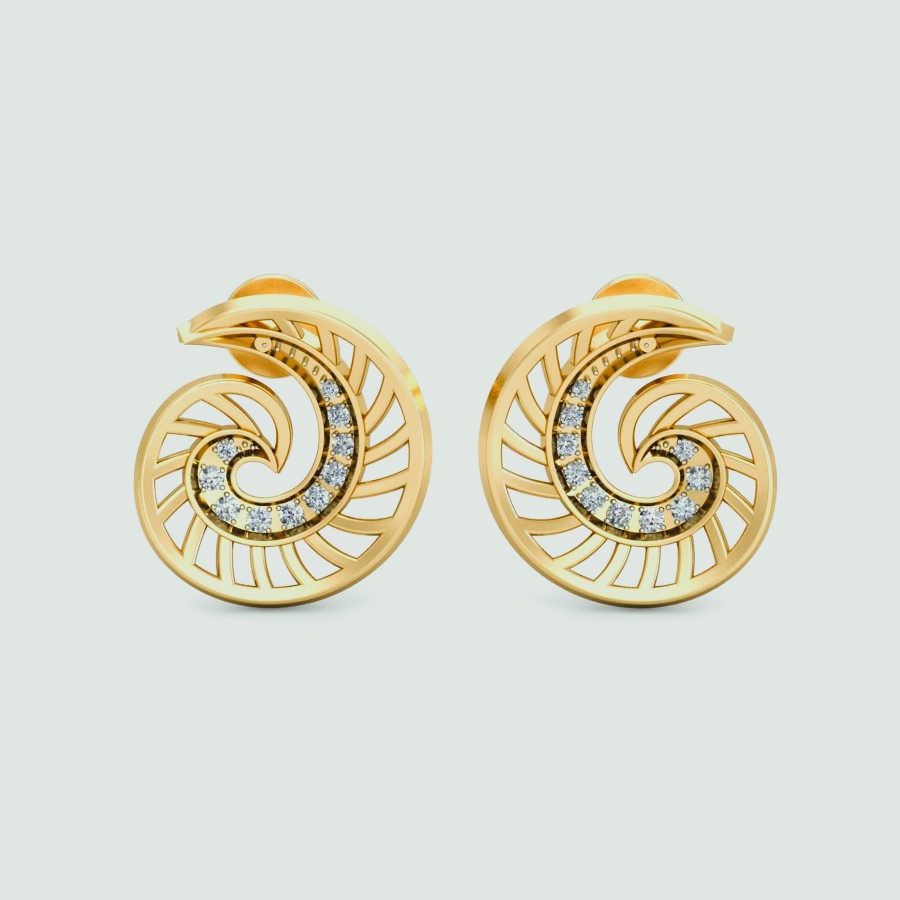 stylish daily wear gold earrings